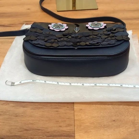 Kate Spade NWOT Zibbi Owl Navy ๐ Novelty Medium Flap Shoulder Crossbody Purse - Picture 10 of 15